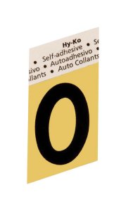 1-1/2 in. Black Aluminum Self-Adhesive Letter O 1 pc.