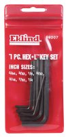 Hex-L 5/64" to 1/4" SAE Short Arm Hex L-Key Set Mult