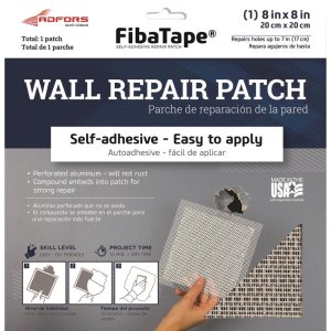 8 in. x 8 in. Reinforced Aluminum White Self Adhesive Wall Patch