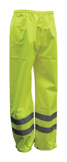 Hi-Vis Yellow Polyester Rain Pants L