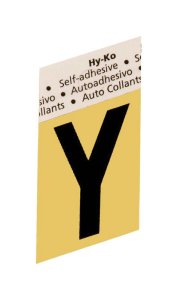 1-1/2 in. Black Aluminum Self-Adhesive Letter Y 1 pc.