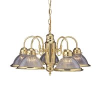 TRADITIONAL CHANDELIER, POLISHED BRASS, 24 X 14 IN., US