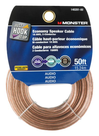 Just Hook It Up 50 ft. L Speaker Cable