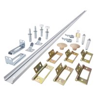 72 in. Bi-Fold Door Hardware Set with Galvanized Track