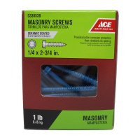 1/4 in. x 2-3/4 in. L Slotted Hex Washer Head Masonry Screws