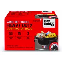 55 gal Contractor Bags Wing Ties 15 pk