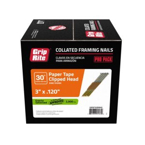 Grip-Rite 3 in. Angled Strip Hot-Dip Galvanized Framing Nails 30