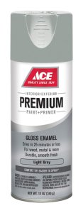 Premium Gloss Light Gray Enamel Spray Paint 12 oz.