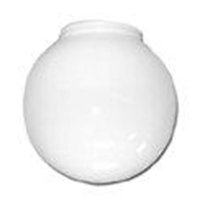 BALL GLOBE CEILING FIXTURE REPLACEMENT GLASS, WHITE, 6 IN., 3-1/