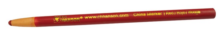 6.8 in. L x 0.3 in. W China Marker Red Plastic 1 pc.