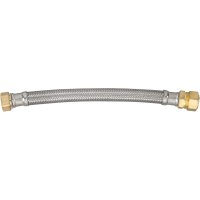 3/4 in. Compression 12 in. Braided Stainless Steel Water Hea