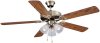 (image for) 52 in. Antique Brass Ceiling Fan Drop Down With Lights