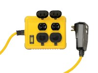 6 ft. L 4 outlets Power Block Yellow