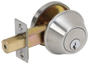 Satin Nickel Steel Single Cylinder Deadbolt