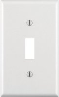 White 1 gang Thermoset Plastic Toggle Wall Plate 1 pk