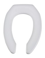 Commerical Fastening System Elongated White Plastic Toilet