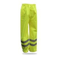 Yellow Polyester Rain Pants XL