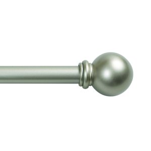 Brass Champagne Silver Curtain Rod 28 in. L x 48 in. L