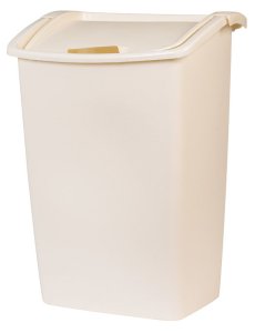 11.25 gal. Bisque Swing-Out Wastebasket