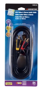 Just Hook It Up 6 ft. L Video & Stereo Audio Cable