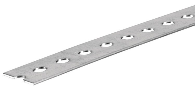 SteelWorks 0.07 in. x 1.38 in. W x 36 in. L Steel Slotted Flat B