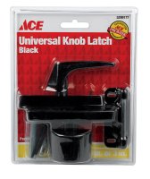 Black Steel Universal Knob Latch 1 pk