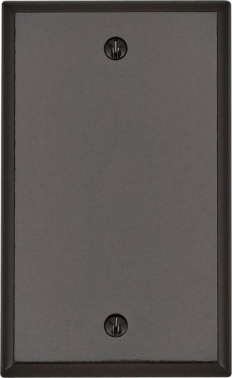 Brown 1 gang Thermoset Plastic Blank Wall Plate 1 pk