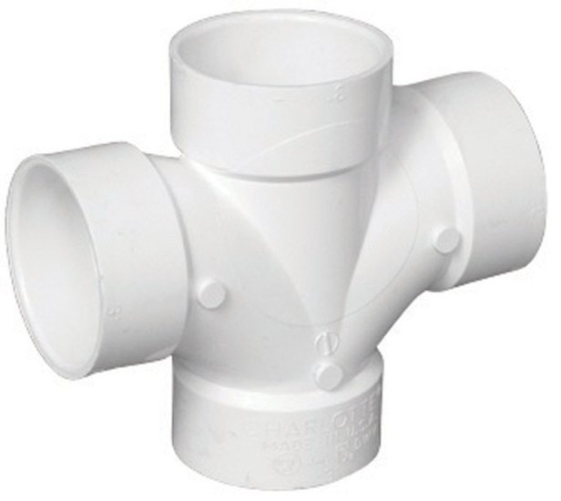 Schedule 40 4 in. Hub x 4 in. Dia. Hub PVC Sanita