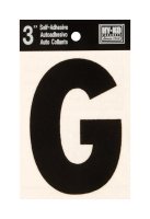 3 in. Black Vinyl Self-Adhesive Letter G 1 pc.