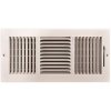 (image for) 14 in. x 6 in. 3-Way Steel Wall/Ceiling Register , White