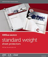 Standard Weight Sheet Protectors, 8-1/2 x 11, Clear, Pack Of 200
