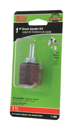 1 in. Dia. x 1 in. L Aluminum Oxide Drum Sander Kit 50 Gri