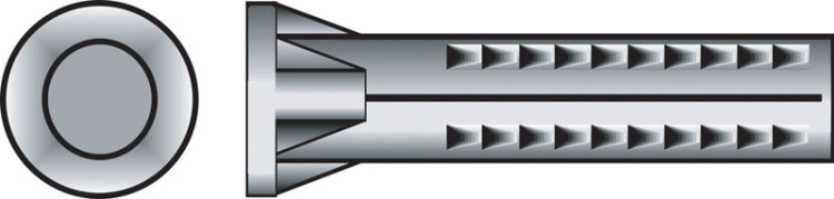 .138 in. Dia. x 3/4 in. L Lead Round Head Ribbed Anchor