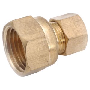 (image for)  3/8 in. Female Compression in. X 1/4 in. D Male Compression Brass Brass Adapter