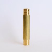 (image for)  3/8 in. MPT X 3/8 in. D MPT Yellow Brass Nipple 3-1/2 in. L