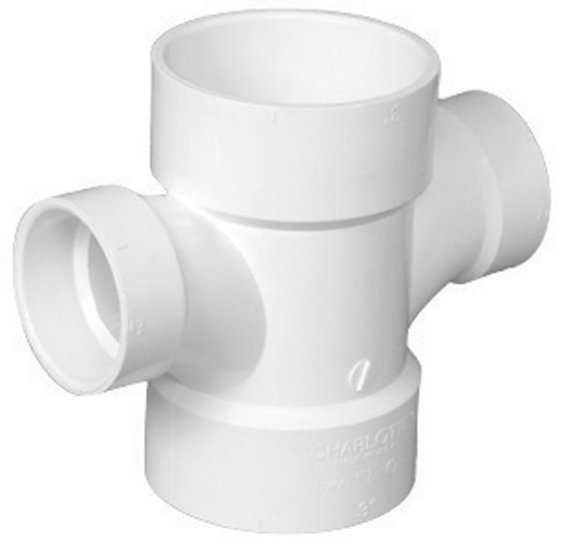 Schedule 40 3 in. Hub x 3 in. Dia. Hub PVC Sanita