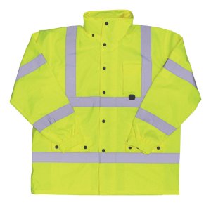 Hi-Vis Yellow Polyester Rain Jacket XXXL