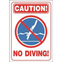 20 in. x 14 in. Pool Signs Pool Accessories and Hardware Caution