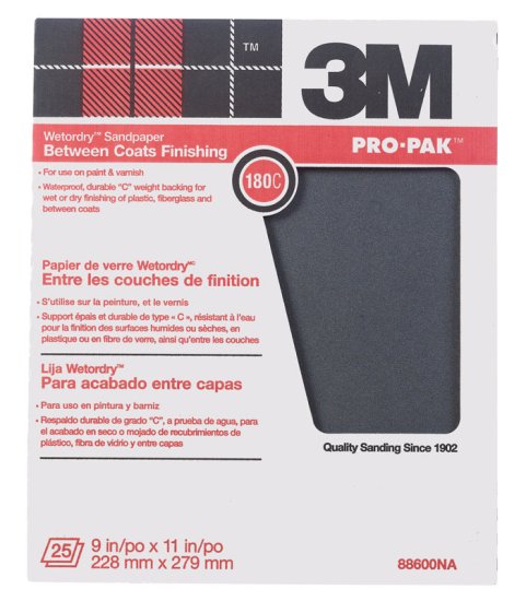 Pro-Pak 11 in. L x 9 in. W 180 Grit Silicon Carbide Sandpaper