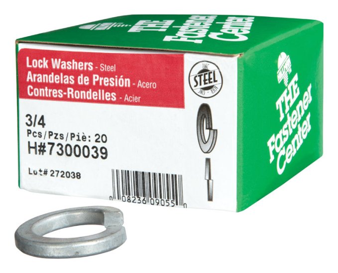 3/4 in. Dia. Zinc-Plated Steel Split Lock Washer 20 pk