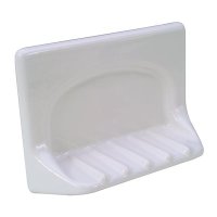 White Ceramic Tub Soap Dish 4 in. x 6 in.