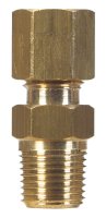 3/8 in. Compression x 1/4 in. Dia. Male Brass Connector