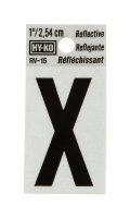 1 in. Reflective Black Vinyl Self-Adhesive Letter X 1 pc.