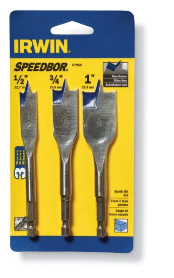 Steel Wood Spade Bit Set 3 pc.