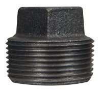 1 in. MIP Black Malleable Iron Plug