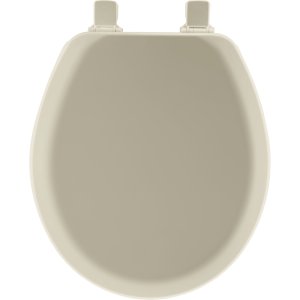 Never Loosens Round Bone Molded Wood Toilet Seat