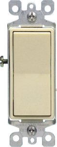 Decora 15 amps Three Pole Rocker AC Quiet Switch Ivory 1