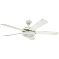 52 in. White LED Indoor Ceiling Fan