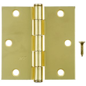 Ace 3-1/2 in. L Satin Brass Residential Door Hinge 3 pk