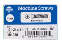 No. 10-24 x 1-1/4 in. L Phillips Flat Head Zinc-Plated S